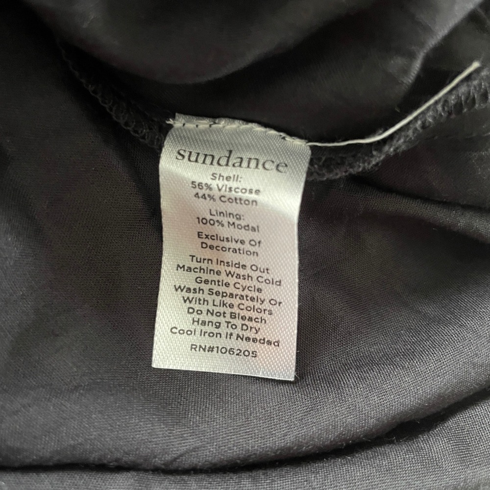 Sundance Maxi Dress Womens XS Black Floral Embroidered Long Sleeve Boho Peasant - Picture 14 of 14
